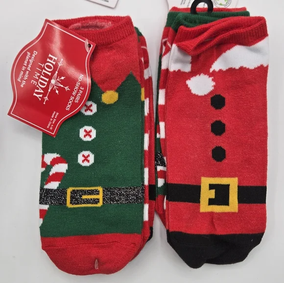 HOLIDAY SOCKS NWT Lot 8 Pks Total Christmas Halloween St. Patrick V-day Sz 9 - Picture 7 of 11